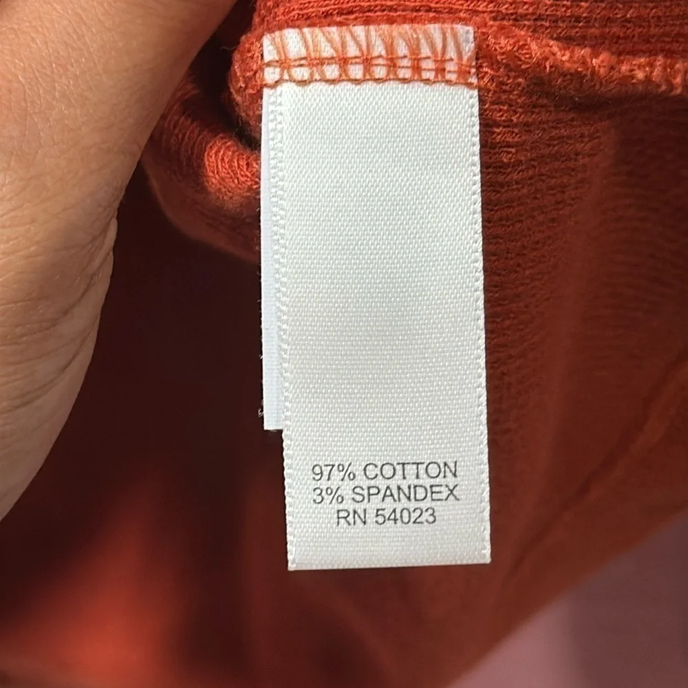 BANANA REPUBLIC Men’s Orange Waffle Knit Sweater Size L